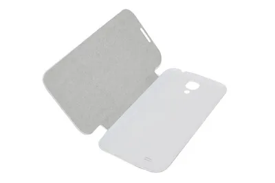 Image de Étui de protection rabattable (type "flipcover") pour téléphone portable Samsung I9500 Galaxy S4, de couleur blanche