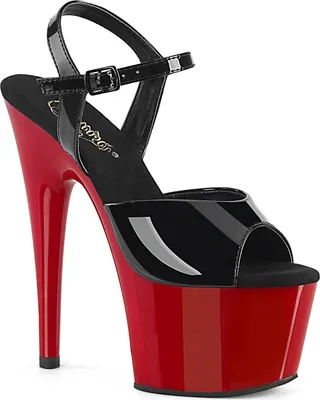 Produktbild von ADORE-709 Damen Sandale von Pleaser, Schwarz Rot , EU 41, US 11
