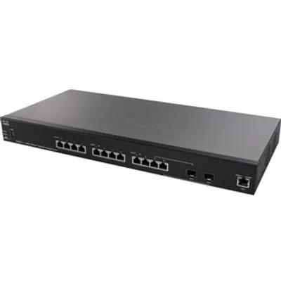 Produktbild von Cisco SX350X-12-K9, Managed, L2/L3, 10G Ethernet (100/1000/10000), Rack-Einbau