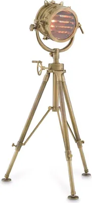 Produktbild von Casa Padrino Luxus Stehleuchte Vintage Messing 76-115 x H. 151-227 cm - Dreibein Studioleuchte - Luxus Stehleuchten - Dreibein Stehleuchten - Luxus Studioleuchten