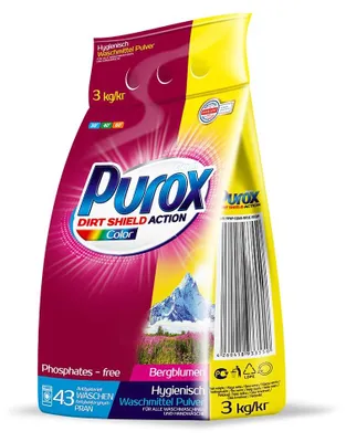 Obrázok produktu pre Purox Proszek do prania kolorów, 3 kg