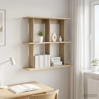 Produktbild von Maison Exclusive - Wandregal Wandhalterung Sonoma-Eiche 100 x 20 x 75 cm