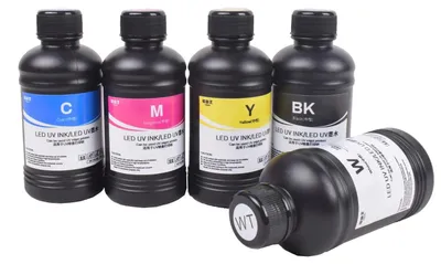Immagine prodotto di Inchiostro UV, flacone da 500 ml, compatibilità di alta qualità, 250 ml di inchiostro UV