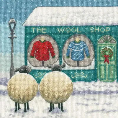 Produktbild von Bothy Threads Kreuzstich Stickpackung "Der Wollladen", Zählmuster, XLP18, 26x26cm