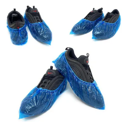 Produktbild von Einweg-Überschuhe aus PE, 2000 Stück, transparent blau