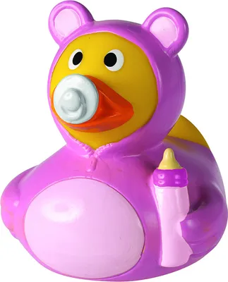 Produktbild von "Baby" Mädchen - rosa - Anlassente - Quietscheente - Badeente - ca. 8 cm gross