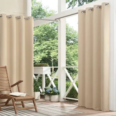 Verdunkelnder wasserdichter Vorhang 132x274 cm grau 1 Paneel