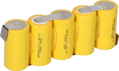 Obrázek produktu pro série 5 baterií Sub-C 2000mAh 6V NiMH s pájecím štítkem