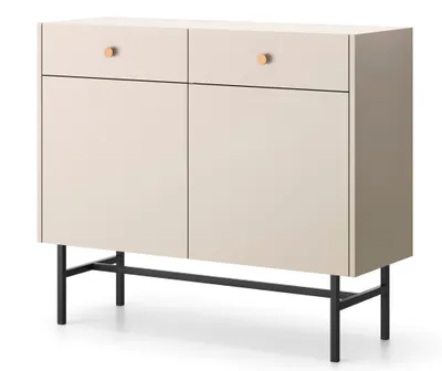 Produktbild von AX LIVING Kommode modern Dinley 104 cm Beige mit Türen & Schubladen