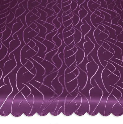 Produktbild von Tischdecke oval 135x180 cm lila damast Streifen bügelfrei fleckenabweisend Struktur