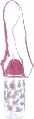 Produktbild von Einhorn niedliche lustige  süße Kinder Trinkflasche Wasserflasche mit Strohhalm Unicorn