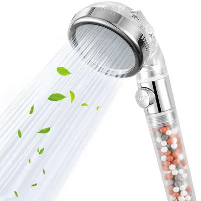 Productafbeelding van Handdouche met filter en aan/uit-schakelaar, 3 spuitstanden, hoge druk, geschikt voor hard water