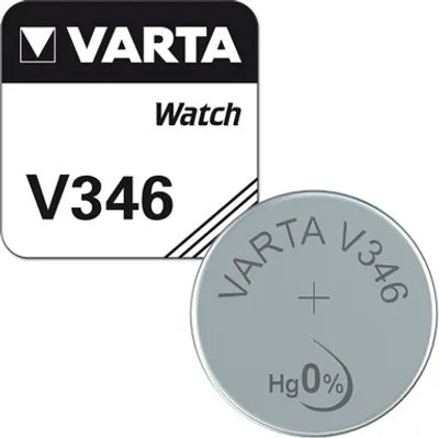 Produktbild von Varta V346, Einwegbatterie, Siler-Oxid (S), 1,55 V, 1 Stück(e), 10 mAh, Silber