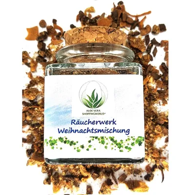 Produktbild von Räucherwerk "Weihnachtsmischung" Glas 50 ml