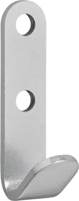 Produktbild von Garderobenhaken Kleiderhaken 52x13mm Camping Küchenhaken, Wandhaken Metall Wohnwagen Haken Wohnmobil silber Caravan