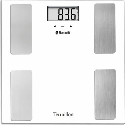 Produktbild von Bluetooth-impedanzmessgerät 180 kg/100 g weiß Terraillon 15114