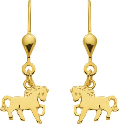 Produktbild von Ohrhänger, Ohrringe mit Brisur Pferd  585 Gelbgold