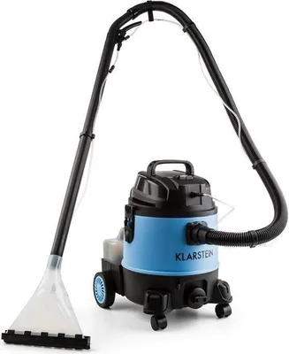 Produktbild von Klarstein Reinraum 2G Nass-/Trockensauger Staubsauger Teppichreiniger Shampooreinigung, stabiler 20 Liter-Tank, 1250 Watt Saugleistung, Abschaltautomatik, Viel Zubehör, schwarz-blau