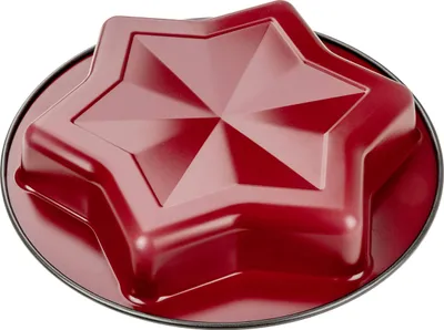 Image de Zenker Moule à pâtisserie en forme d'étoile Ø28 cm Sparkling Christmas, moule à pâtisserie de haute qualité avec revêtement anti-adhésif pour une cuisson facile, moule à four pour des créations exceptionnelles (couleur : noir/rouge)