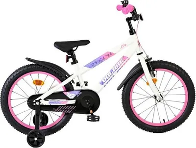 Produktbild von Volare Lily Kinderfahrrad - Mädchen - 18 Zoll - Weiss Rosa Lila