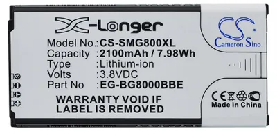 Immagine prodotto di TECHTEK Batteria compatibile con [Samsung] Galaxy S5 Dx, Galaxy S5 Mini, SM-G800, SM-G800F, SM-G800H, SM-G800R4, SM-G800Y sostituisce EB-BG800BBE, pe