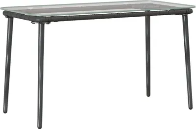 Produktbild von vidaXL Gartentisch Schwarz 80 x 40 x 45 cm Poly-Rattan