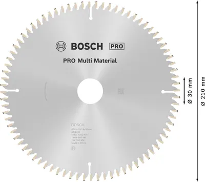Zdjęcie produktu dla Tarcza do piły obrotowej MULTI 210MM BOSCH