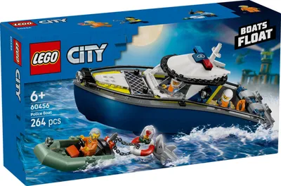 Obrázok produktu pre LEGO City Naháňačka v policajnej lodi, Stavebnica, 6 rok / roky, Plast, 264 kusov, 621 g