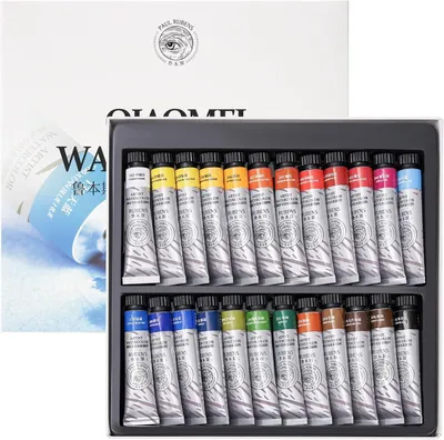 Productafbeelding van Rubens Aquarelverfset - 24 levendige kleuren, 12ml/0,4 Fl Oz aquarelbuizen, kunstbenodigdheden voor volwassenen, kunstenaars en beginners