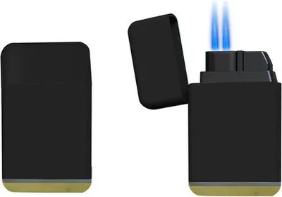 Produktbild von Atomic Doppel-Jet-Feuerzeug, schwarz