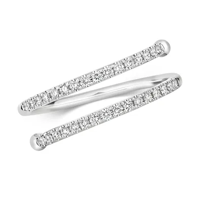 Produktbild von Funkelndes Feuer Eleganter 18 Karat (750) Weißgold Diamant Damenring Brillant-Schliff 0.21 Karat G - VS, 51 (16.2); TRS21253RSL