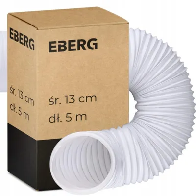 Zdjęcie produktu dla EBERG Rura do klimatyzatora przenośnego 130 mm 5 m lewoskrętna