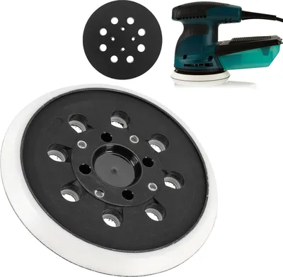 Produktbild von Schleifplatte, 1 Stück, Staubabsaugung Schleifplatte für Bosch PEX 300 AE, 400 AE, 4000 AE, 125 mm, mit Selbstklebe-Funktion