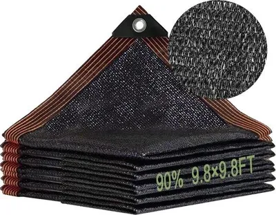 Productafbeelding van Famanu schaduwdoek, 3 x 3 meter - 90% zonbescherming, zwart