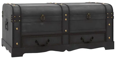 Obrázok produktu pre vidaXL Truhlica na poklady z dreva čierna 90 x 51 x 42 cm