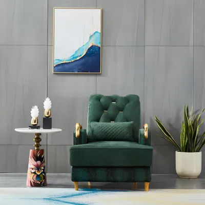 Obrázek produktu pro Křeslo Design Schlagen Relax Club Lounge Jednomístné Čalounění Látka Kůže Nerezová ocel