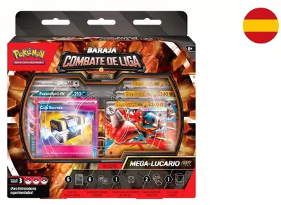 Imagen del producto de Juego de cartas Pokémon Liga de Batallas, Mega-Lucario-ex (edición en español)