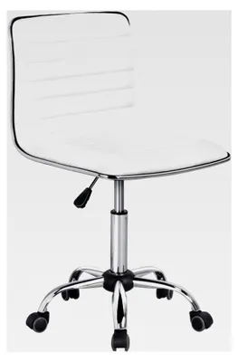 Produktbild von Ergonomischer Bürostuhl, Drehstuhl ohne Armlehnen, Chefsessel mit Rollen, Kunstleder, höhenverstellbar, 360° drehbar
