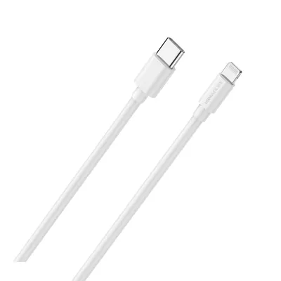 Produktbild von RealPower Lade/Datenkabel USB-C auf Lightning 2m weiß MFI 3A