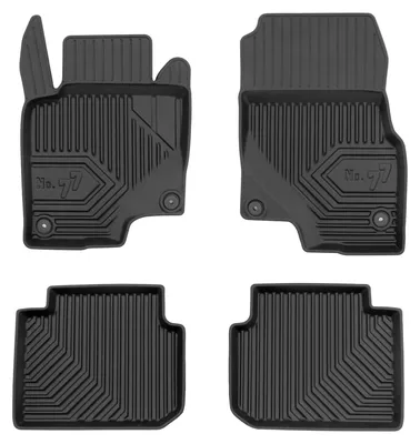 Image de Tapis de sol en caoutchouc pour Smart Forfour I 2004-2006 (hayon) – 4 pièces, noirs, sur mesure
