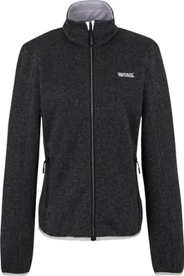 Produktbild von Regatta - "Newhill" Fleecejacke für Damen, Durchgehender Reißverschluss RG12326 (46 DE) (Schwarz/Austernpilz)