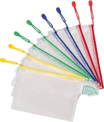Produktbild von Reissverschlusstasche aus PVC DIN A5 sortiert