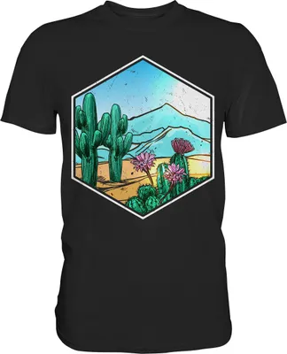 Produktbild von Wüste Sukkulenten Kakteen Pflanzen Kaktus T-Shirt – Black / XXL