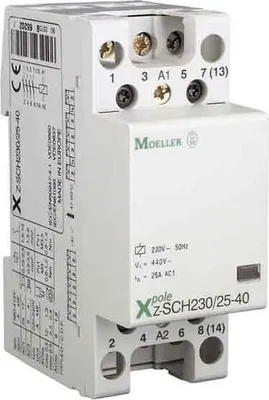 Produktbild von Eaton Z-SCH230/25-31 Installationsschütz 230VAC 3S+1OE 25A 248846