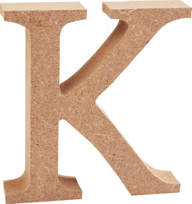 Produktbild von VBS MDF Buchstaben 8 cm hoch 1.5 cm stark ideal für Bastelprojekte Buchstabe "K"