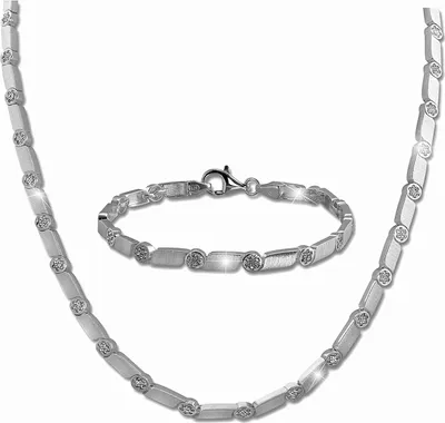 Produktbild von SilberDream Zirkonia Schmuck-Set Collier Armband 925er Silber Damen SDS464W