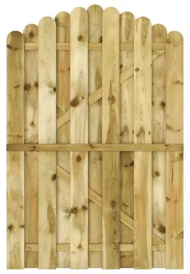 Zdjęcie produktu dla Brama ogrodowa z tworzywa sztucznego do ogrodzenia - kształt łukowy - 100 x 150 cm - odporna na warunki atmosferyczne - kolor: oliwkowy