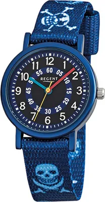 Obrázek produktu pro Regent Textilní dětské hodinky F-951 Quartz Watch Strap Blue D2URF951