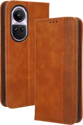 Produktbild von OPPO Reno10 / Reno10 Pro Hülle - Coverup Vintage Style Klapphülle - Braun
