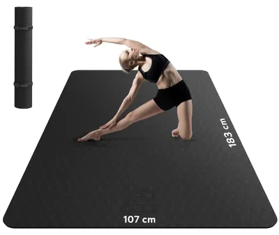 Obrázek produktu pro Velká yoga podložka - rozměry 183x122 cm nebo 198x137 cm, tloušťka 0,6 cm, protiskluzová, odolná